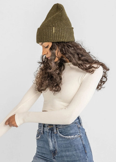 Speckled Knit Beanie - Hunter Green