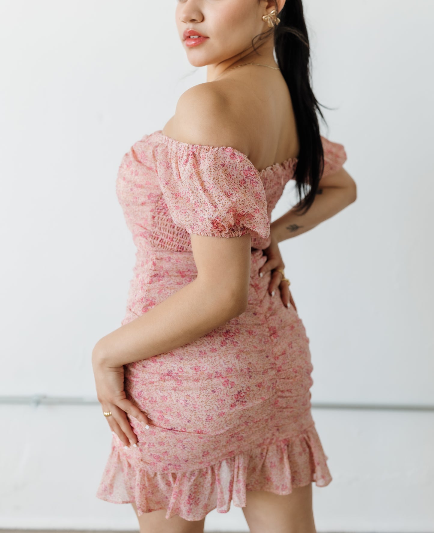 Rebecca Ruffle Mini Dress