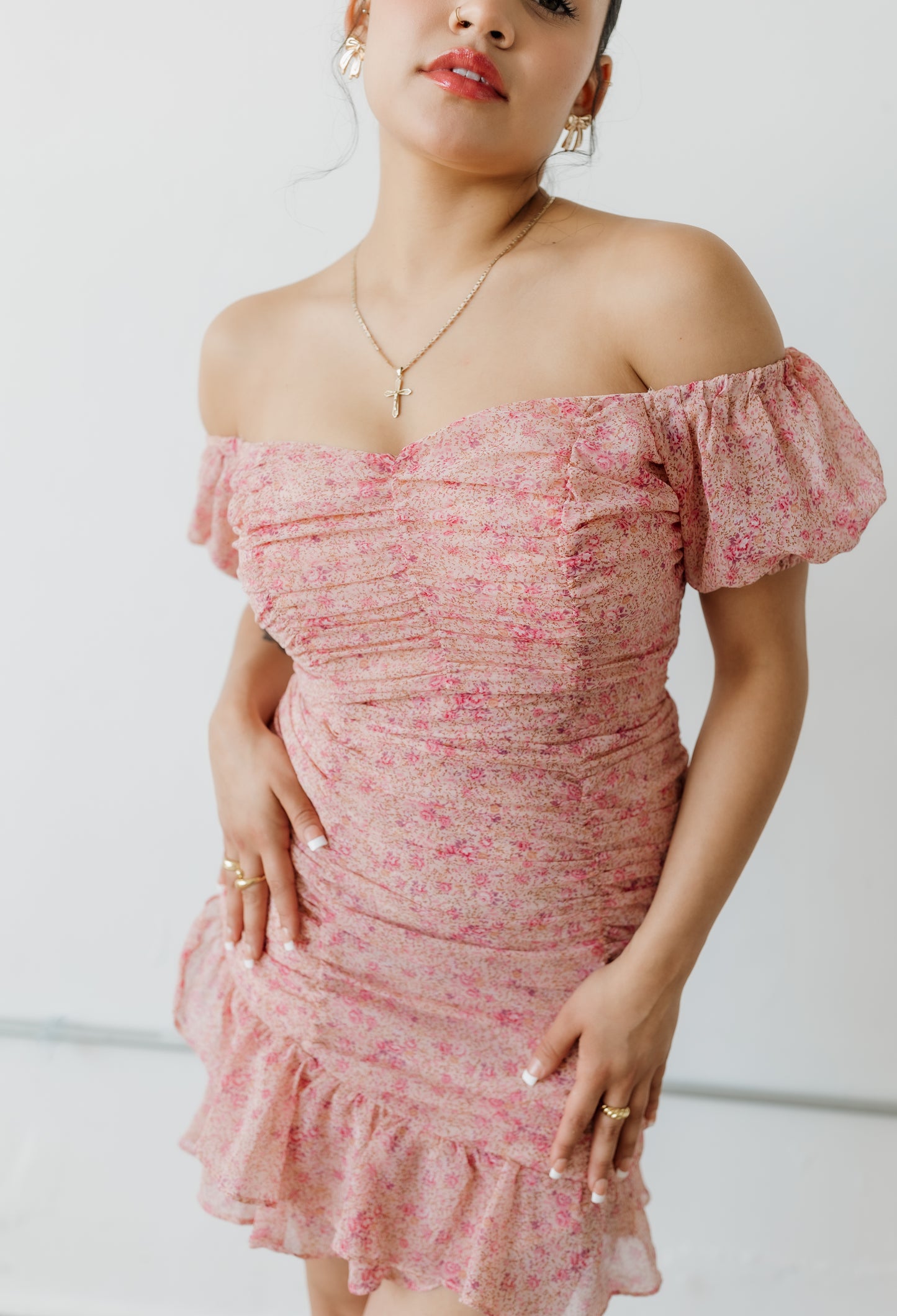 Rebecca Ruffle Mini Dress