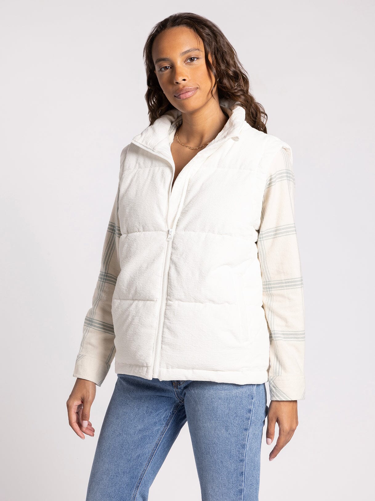 Aberdeen Corduroy Vest - White