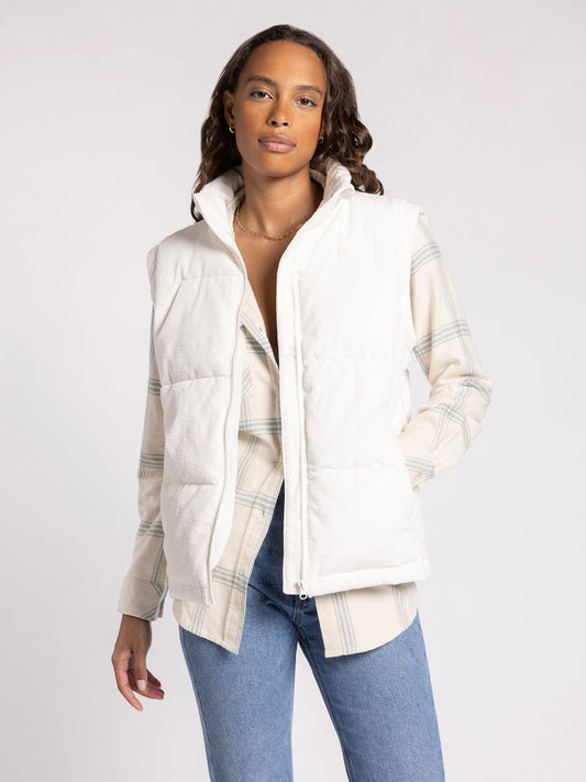 Aberdeen Corduroy Vest - White