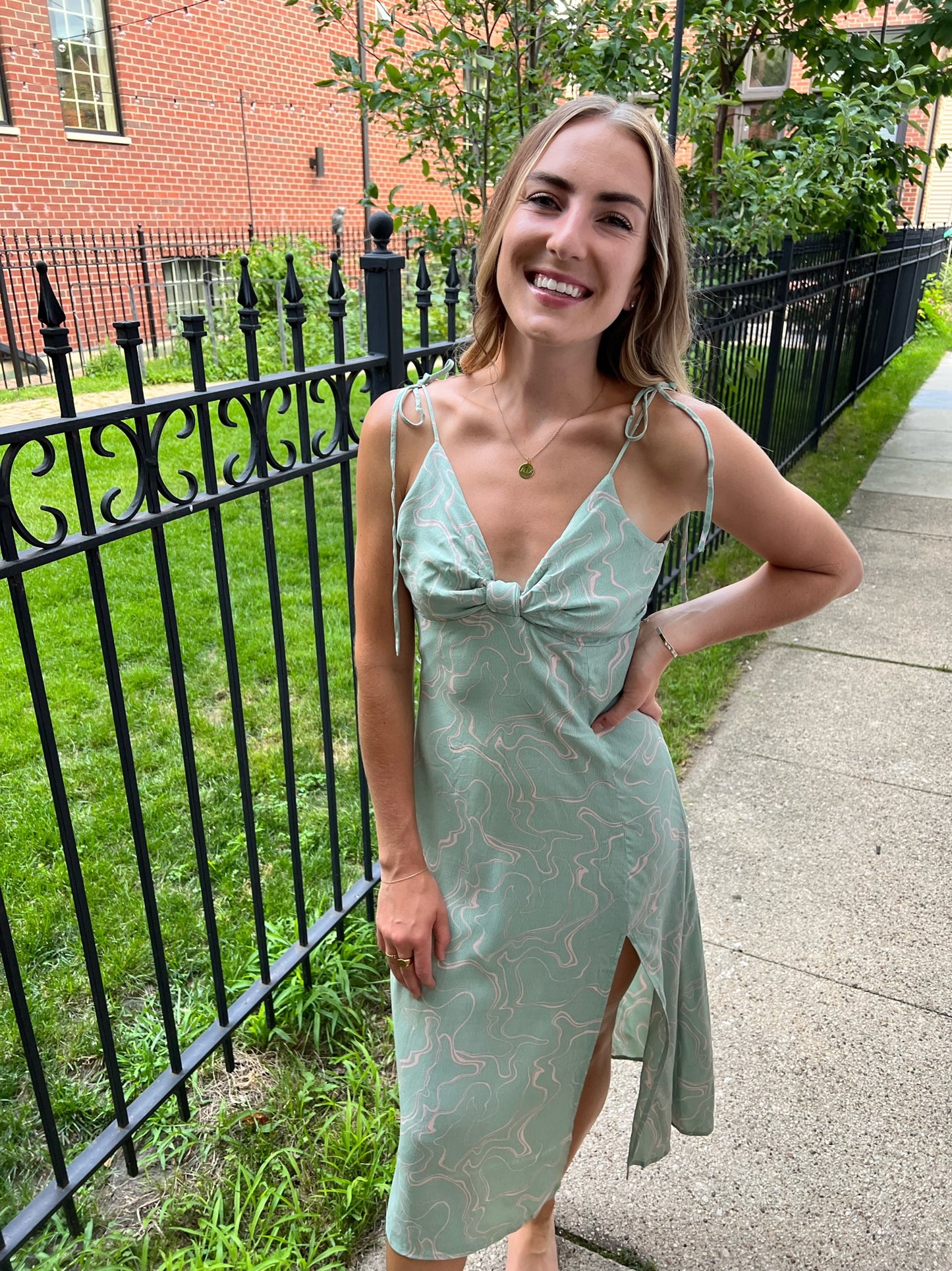 Katie Swirl Midi Dress