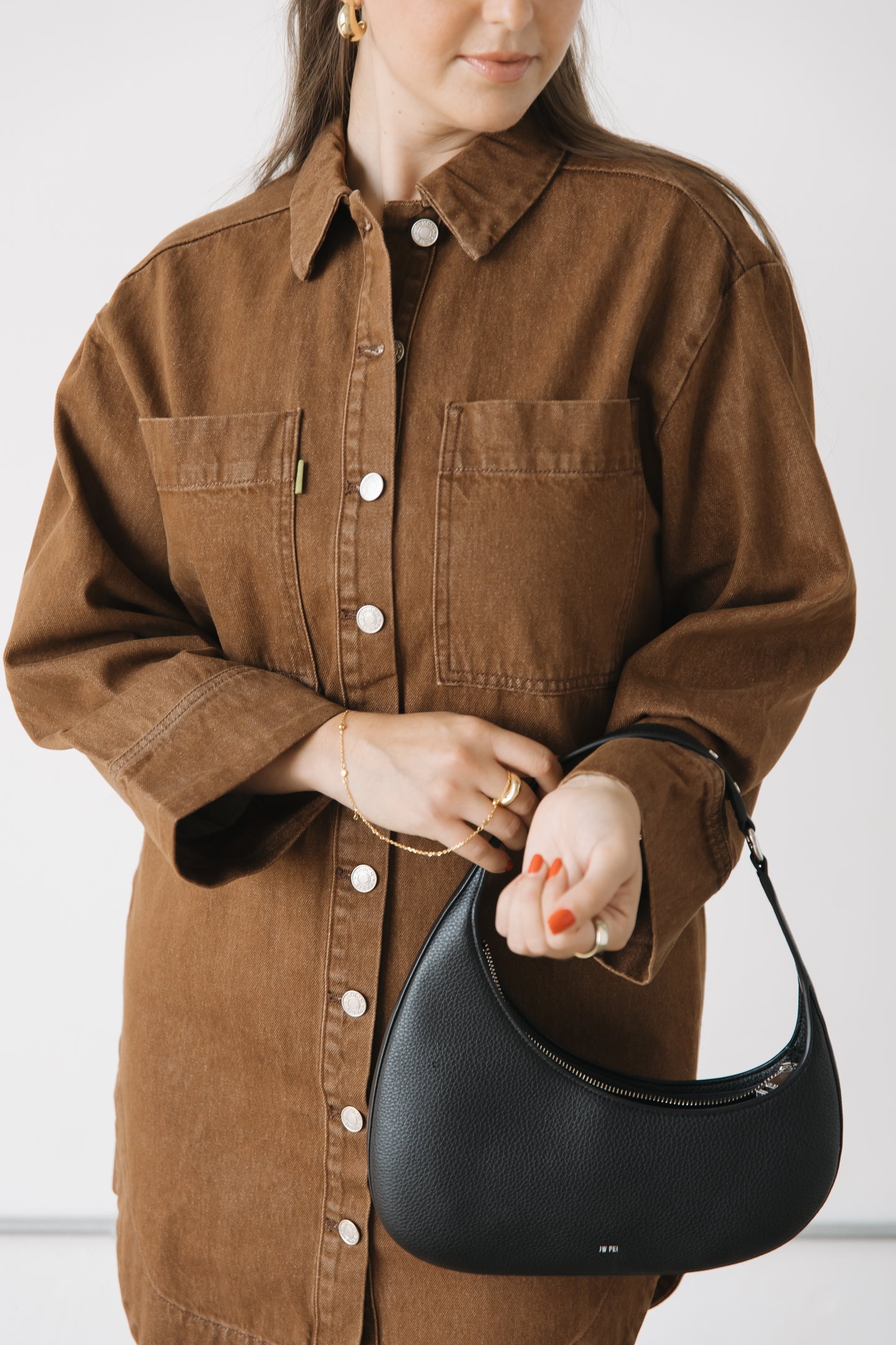 Kelsea Denim Dress - Brown