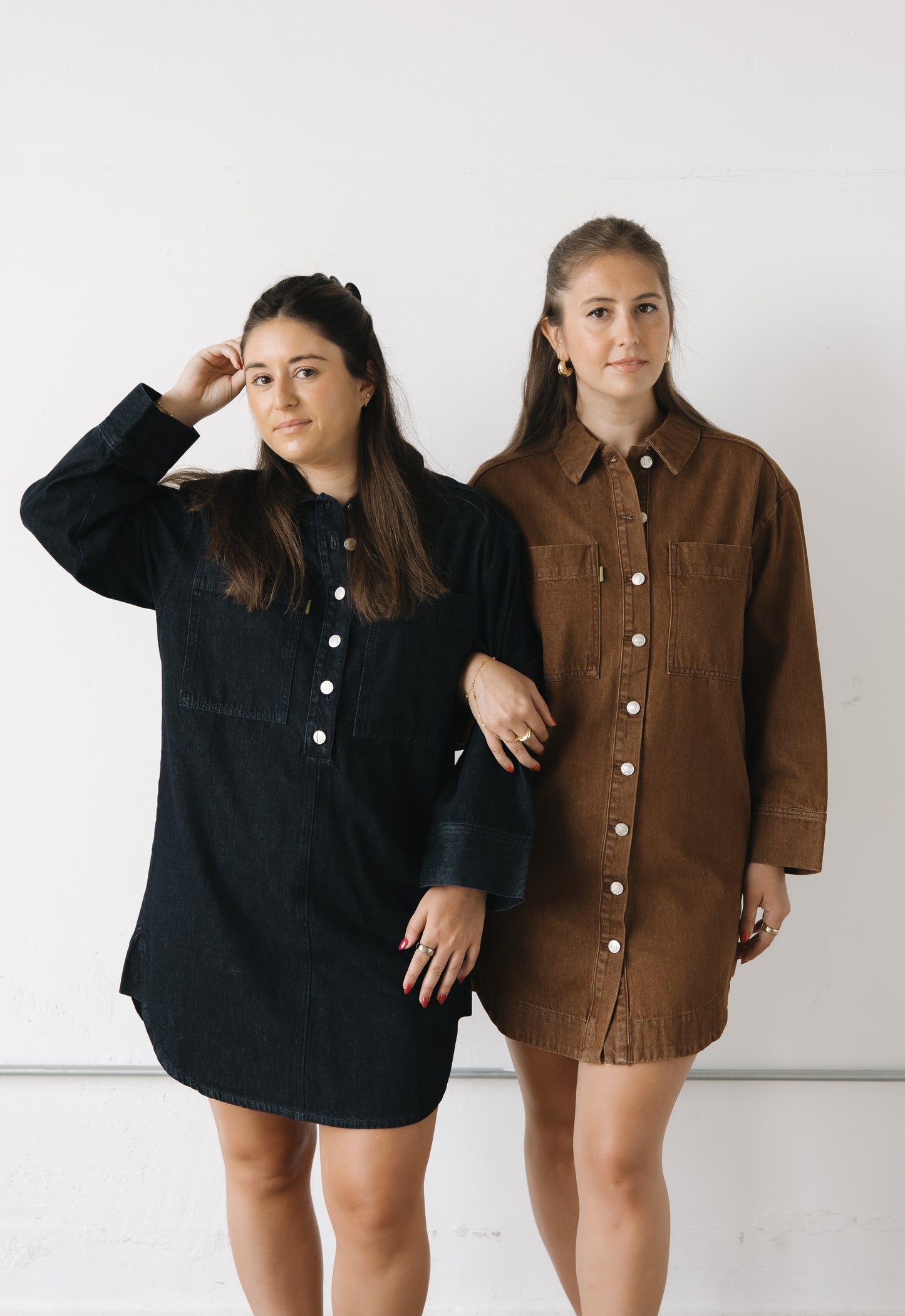 Kelsea Denim Dress - Brown