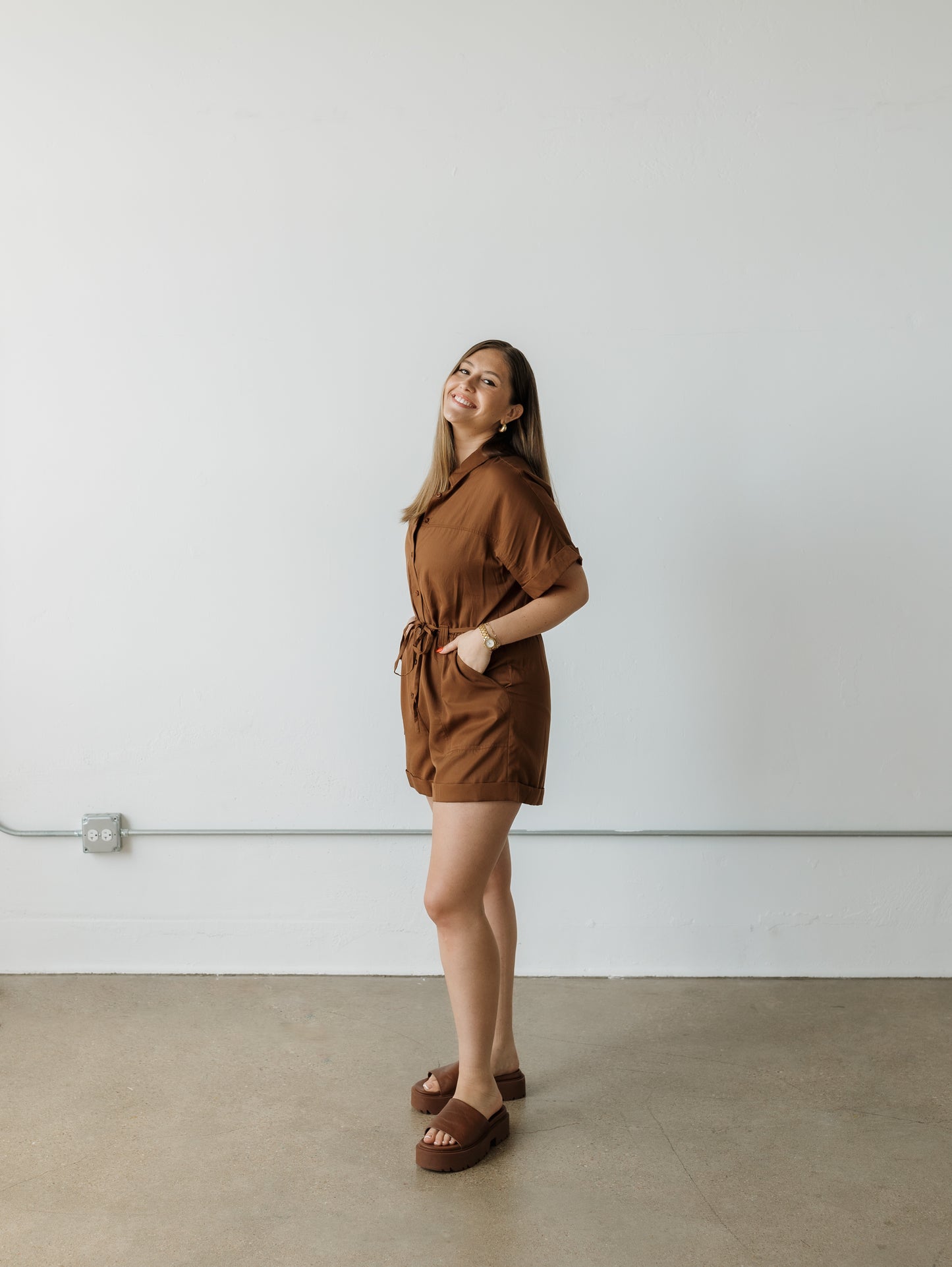 Lucy Romper - Brown