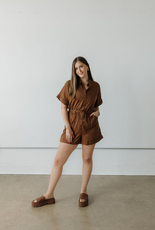 Lucy Romper - Brown