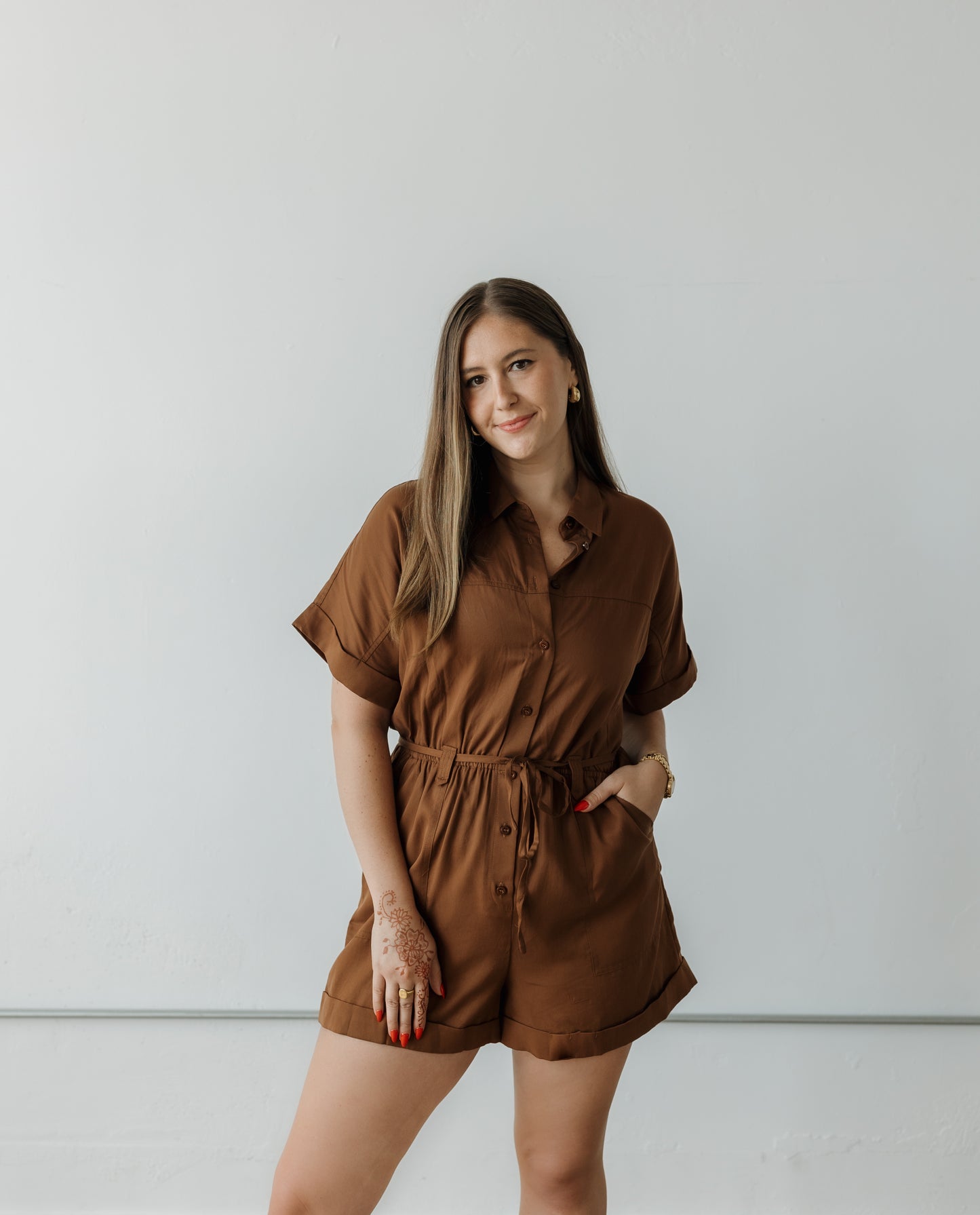 Lucy Romper - Brown