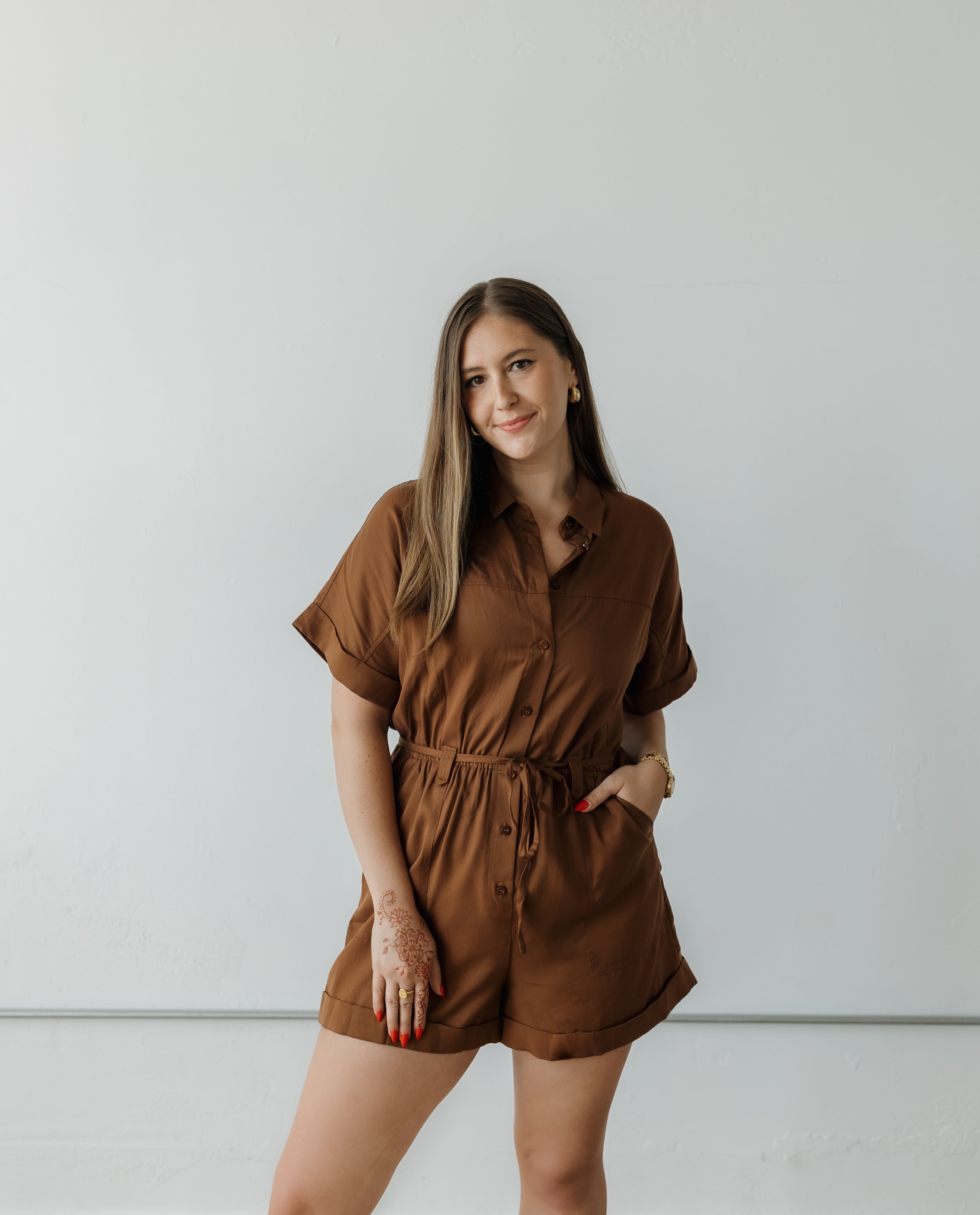 Lucy Romper - Brown – JOAN + JUDE