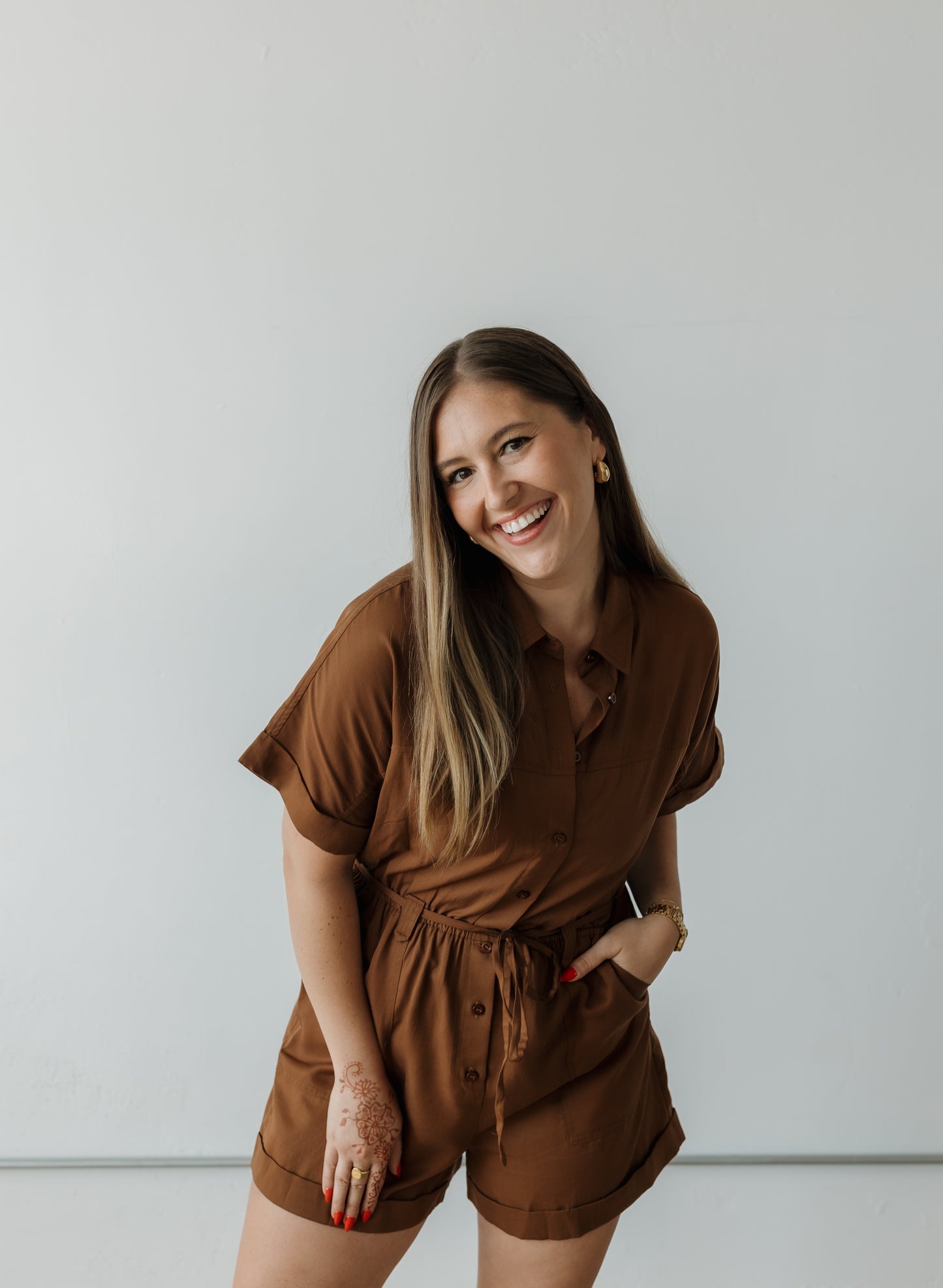 Lucy Romper - Brown